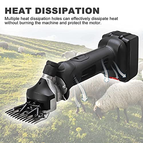 WOERD Tijeras Eléctricas para Ovejas, Maquina para Esquilar Ovejas, Esquiladora para Ovejas Eléctrica con 4000 Mah Batería, Profesional Juego De Tijeras para Cabra Alpaca Camello