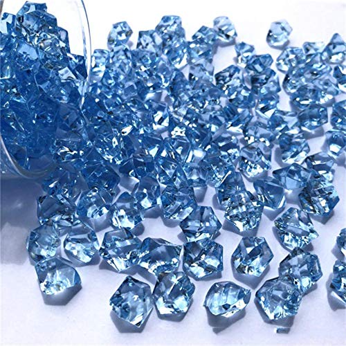 WOOAI Cristal Acrílico Piedra Gema Hielo Rocas Florero Planta 150pcs Multi Color Decoración de Acuario Útil, Amarillo Brillante