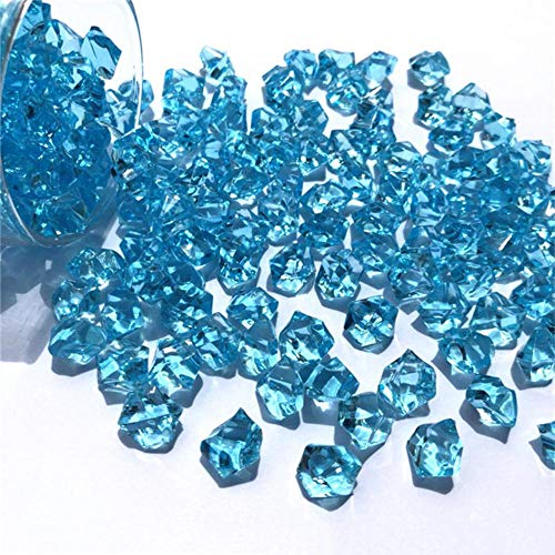 WOOAI Cristal Acrílico Piedra Gema Hielo Rocas Florero Planta 150pcs Multi Color Decoración de Acuario Útil, Amarillo Brillante