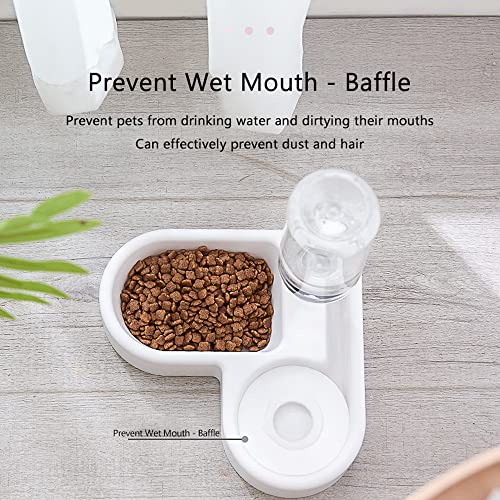 WQLP Cuenco para Gatos 2 en 1, dispensador de Agua en Forma de corazón, comedero, comedero de Agua, Suministros para Mascotas para Gatos, Conejos, Cachorros
