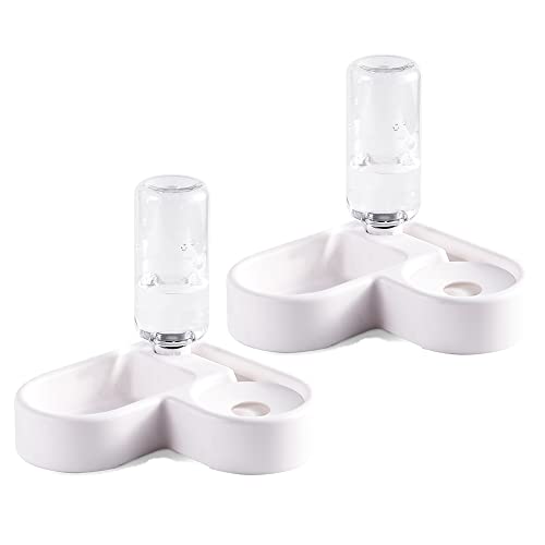 WQLP Cuenco para Gatos 2 en 1, dispensador de Agua en Forma de corazón, comedero, comedero de Agua, Suministros para Mascotas para Gatos, Conejos, Cachorros