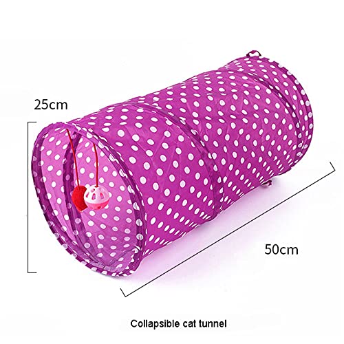 WQLP Juego de 25 Piezas para Gatos y Gatitos, túnel Plegable para Gatos de Interior, Juguetes de Plumas para Divertidos Palos de Gatos, Ratones de Peluche,Juego de Alivio del estrés para Gatitos