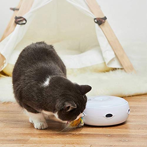 WT-DDJJK Humidificador de Aire, Gato de Juguete para Mascotas Que atrapa el ratón, Juego, Disco, Gatos, Juguetes, Disco Divertido, Placa giratoria Inteligente eléctrica