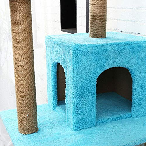WYJW Árbol para Gatos para Gatos Grandes Chartreux Beige Crema XXL árboles de Razas extragrandes rascador y Torres para Adultos Muebles Centro de Actividades rascador (E)