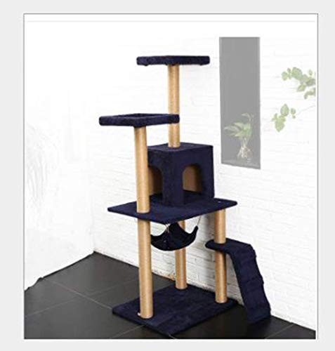 WYJW Árbol para Gatos para Gatos Grandes Chartreux Beige Crema XXL árboles de Razas extragrandes rascador y Torres para Adultos Muebles Centro de Actividades rascador (E)