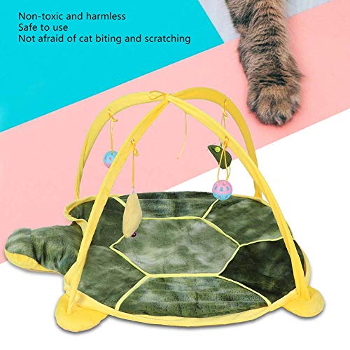 WYJW Centro de Actividades para Gatos Jaula para Gatos portátil Lona Plegable Ejercicio Tienda para Gatos Parque Infantil Jugar Fun House Juguete para Mascotas (Tortuga)