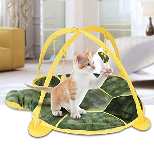 WYJW Centro de Actividades para Gatos Jaula para Gatos portátil Lona Plegable Ejercicio Tienda para Gatos Parque Infantil Jugar Fun House Juguete para Mascotas (Tortuga)