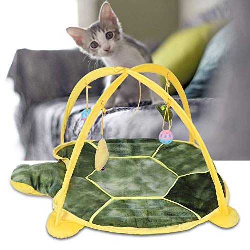 WYJW Centro de Actividades para Gatos Jaula para Gatos portátil Lona Plegable Ejercicio Tienda para Gatos Parque Infantil Jugar Fun House Juguete para Mascotas (Tortuga)