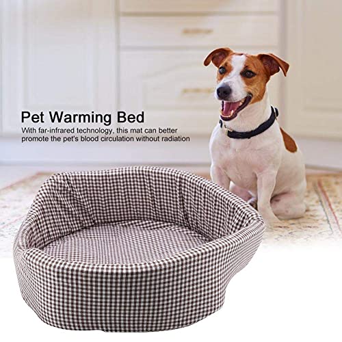 WYQQ Alfombrilla calefactora para Gatos y Perros Alfombrilla calefactora eléctrica para Mascotas Alfombrilla extraíble con calefacción y Cable Resistente a Las mordeduras (110-240 V) (Enchufe del
