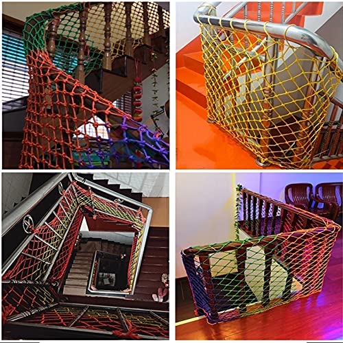 WYYZH Red de Cuerda de Nailon Red de Seguridad Balcón Baranda Escaleras Valla contra Caídas Red de Seguridad para Niños Red de Decoración de Jardín Color : 10mm Rope, Size : 4x6m(13x20ft)