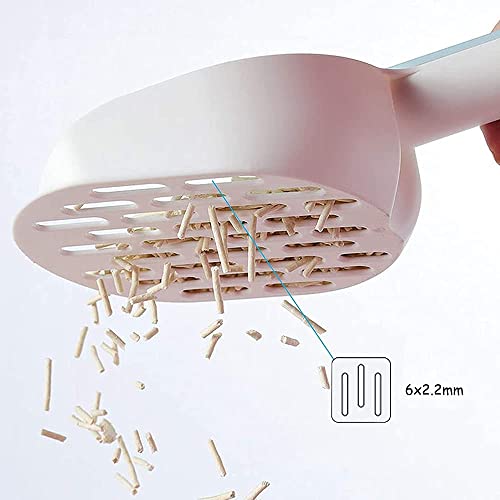 Xhuidz 2 Piezas Pala arenero Gato de plástico, Arena Gatos con Mango Antideslizante, Pala de Basura para Gatos ​Durable Cat Litter Scoop Recoge cacas para el Gatito del Animal doméstico
