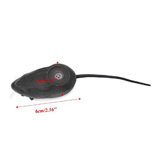 XIAN 5 piezas de ratón gato gatito juguete peludos falsos ratones rata chirrido sonido divertido nuevo