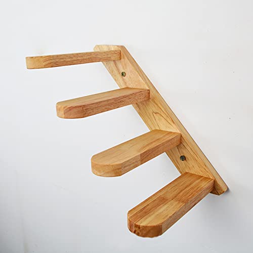 XIANGBEI Escaleras de gato de madera maciza de goma ideal para escalar fácil de instalar estantes para gatos juguetones montados en la pared para gatos montados en la pared