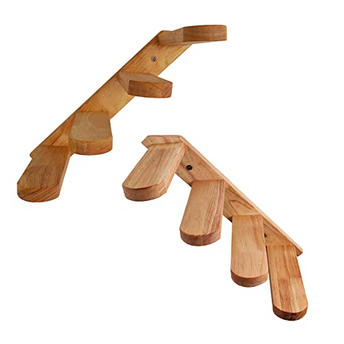 XIANGBEI Escaleras de gato de madera maciza de goma ideal para escalar fácil de instalar estantes para gatos juguetones montados en la pared para gatos montados en la pared