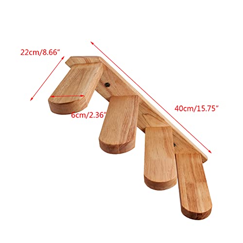 XIANGBEI Escaleras de gato de madera maciza de goma ideal para escalar fácil de instalar estantes para gatos juguetones montados en la pared para gatos montados en la pared