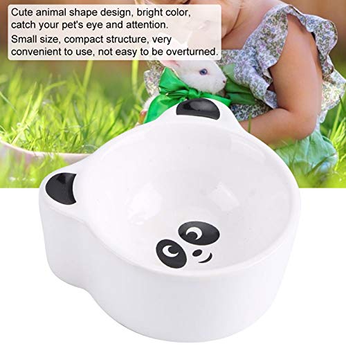 XiangXin Cuenco de alimentación para Mascotas, alimentador de Comida para Mascotas, Forma de Animal de Dibujos Animados Conveniente Cuenco de cerámica jerbos para hámsteres, Palo