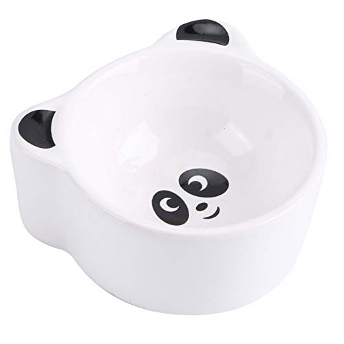 XiangXin Cuenco de alimentación para Mascotas, alimentador de Comida para Mascotas, Forma de Animal de Dibujos Animados Conveniente Cuenco de cerámica jerbos para hámsteres, Palo