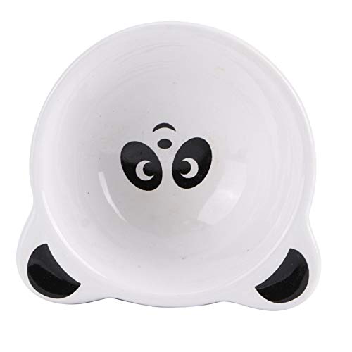 XiangXin Cuenco de alimentación para Mascotas, alimentador de Comida para Mascotas, Forma de Animal de Dibujos Animados Conveniente Cuenco de cerámica jerbos para hámsteres, Palo