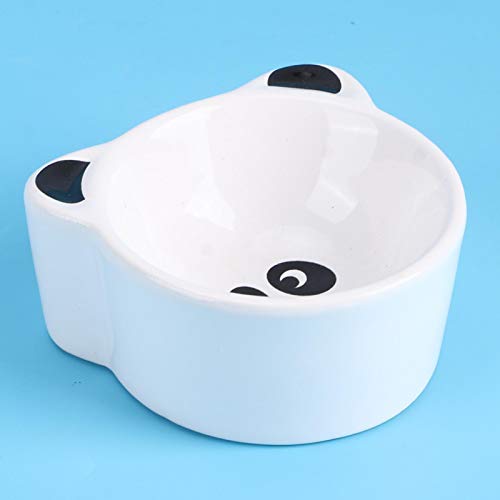 XiangXin Cuenco de alimentación para Mascotas, alimentador de Comida para Mascotas, Forma de Animal de Dibujos Animados Conveniente Cuenco de cerámica jerbos para hámsteres, Palo