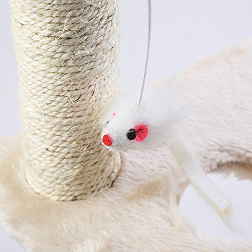 xiaofeng214 Rascadores para Gatos pequeños, rascadores para Gatos, Marco de Escalada, rascador para Gato, árbol, casa, Muebles para Gatos (Color : Beige, Tamaño : 20cm x 20cm x 40cm)
