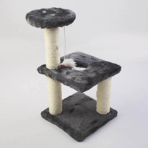 xiaofeng214 Rascadores para Gatos pequeños, rascadores para Gatos, Marco de Escalada, rascador para Gato, árbol, casa, Muebles para Gatos (Color : Beige, Tamaño : 20cm x 20cm x 40cm)