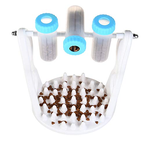 xihan123 Comedero para Perros Gel De Sílice Comedero Perros Lento Personalidad Dispensador Comida Gatos para Viaje Cámping Uso Doméstico Exterior Cachorro Y Gatito Blue