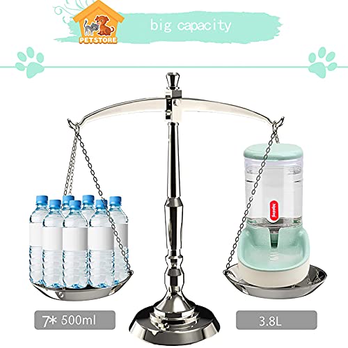 XingCheng-Sport Alimentador automático para Mascotas pequeñas y Medianas. Alimentador automático y dispensador de Agua 3.8L (Deep Green)