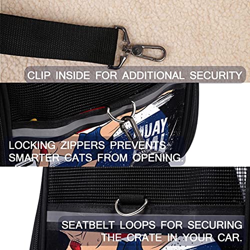 Xingruyun Transportín Perro Gato Luchador De Muay Thai Bolsa De Transporte Plegable para Mascotas Transpirable Portador De Viaje para Perro Y Gato 43x26x30 cm