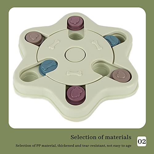 XiXiRan Juego de Inteligencia para Perros, Juguete de Puzle para Perro, Comedero Lento Perro, Dispensador de Premios Interactivo para Perros, Pet Bowl Feeder Toys con Antideslizante (Verde)