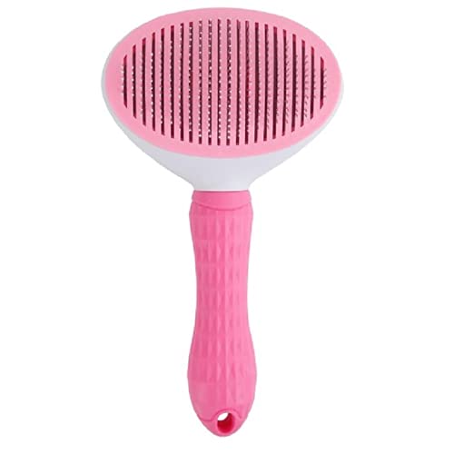 XKUN Cepillo para Perros Peinado para Perros Peine Peinera Cat Flea Mascotas Suministros para Mascotas Peine Peine Cat Comiencho Herramientas Herramientas De Aseo Automático Cepillo Trimmer-Pink