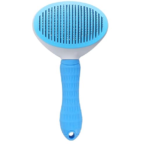 XKUN Cepillo para Perros Peinado para Perros Peine Peinera Cat Flea Mascotas Suministros para Mascotas Peine Peine Cat Comiencho Herramientas Herramientas De Aseo Automático Cepillo Trimmer-Pink