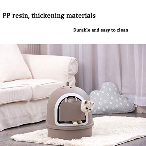 Xu Yuan Jia-Shop Sanitario Gato Lavadero de Gatos Lavabo Grande for Gatos Lavabo de Tiro Orinal Completamente Cerrado Orinal Grande Espacio for Gatos Gato Aseo Caja de Arena (Color : Gray)