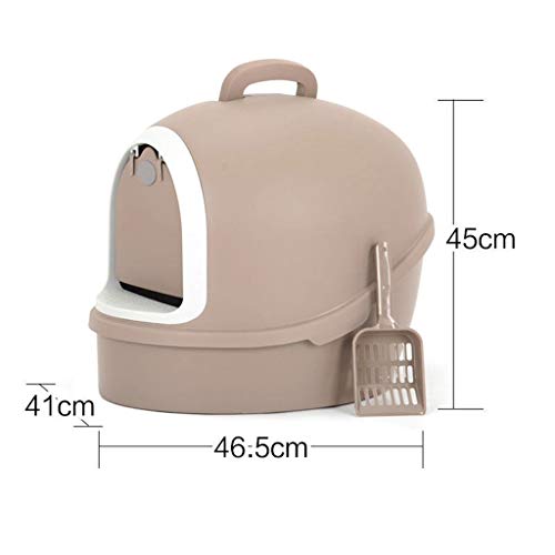 Xu Yuan Jia-Shop Sanitario Gato Lavadero de Gatos Lavabo Grande for Gatos Lavabo de Tiro Orinal Completamente Cerrado Orinal Grande Espacio for Gatos Gato Aseo Caja de Arena (Color : Gray)