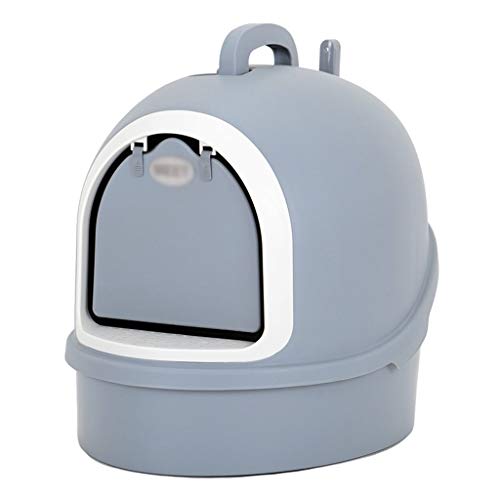 Xu Yuan Jia-Shop Sanitario Gato Lavadero de Gatos Lavabo Grande for Gatos Lavabo de Tiro Orinal Completamente Cerrado Orinal Grande Espacio for Gatos Gato Aseo Caja de Arena (Color : Gray)