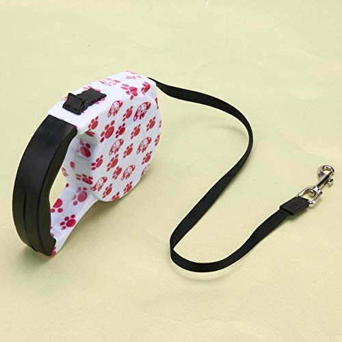 XUXIN Zhaochen Perro de Mascota 5M retráctil Correas for Perros Gato Cachorro de tracción de Cuerda a pie de Plomo for Correas Pequeño Mediano Dog Pet Products Collar de Perro (Size : White Claw)
