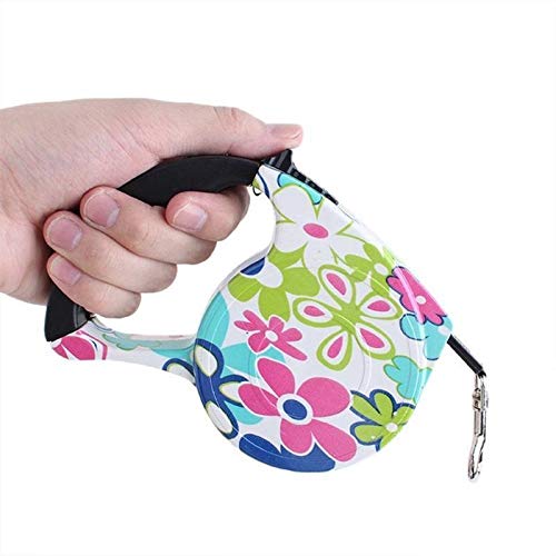 XUXIN Zhaochen Perro de Mascota 5M retráctil Correas for Perros Gato Cachorro de tracción de Cuerda a pie de Plomo for Correas Pequeño Mediano Dog Pet Products Collar de Perro (Size : White Claw)