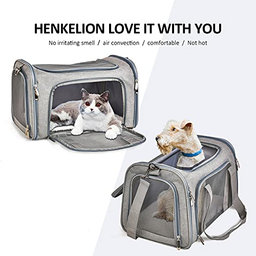 XXW Portátil Portátil, Transpirable Pequeño Portador De Perros Bolsa Plegado Acolchado Correa De Hombro Pet Transportador para Cachorros Cats Fleece Mat,Negro