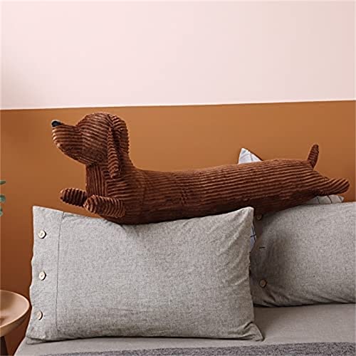 XYCDAWN Peluches para Perros Dachshund de 21,7 Pulgadas, Animales de Peluche para Perros Dachshund, Linda Almohada para Abrazos de Felpa para Perros Dachshund, Peluches de Dibujos Animados Suaves