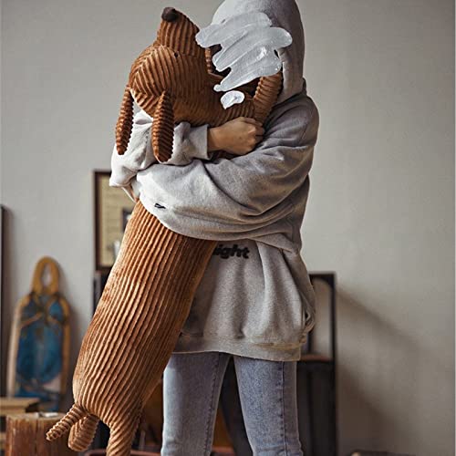 XYCDAWN Peluches para Perros Dachshund de 21,7 Pulgadas, Animales de Peluche para Perros Dachshund, Linda Almohada para Abrazos de Felpa para Perros Dachshund, Peluches de Dibujos Animados Suaves