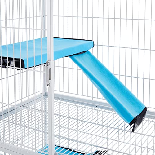 Yaheetech Grande Jaula Hamster con Ruedas Jaula Chinchilla Separados Jaula de Dos Pisos para Cobaya Hurones Casa para Ratoncillos Roedores 137x78x51cm Blanco