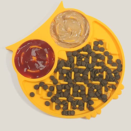 YANLAN Dispensador de golosinas para Cachorros, Juguetes interactivos, Actividad para Perros, Juego Divertido, Entrenamiento, Juguete, Juegos cerebrales para Perros, Cuenco con Antideslizante,Pink