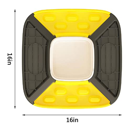 YANLAN Dispensador de golosinas para Cachorros Rompecabezas Alimentador Lento Juguete para Perros, Alimentador de Juegos de Entrenamiento para Perros con Antideslizante,Yellow
