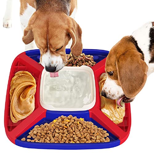 YANLAN Dispensador de golosinas para Cachorros Rompecabezas Alimentador Lento Juguete para Perros, Alimentador de Juegos de Entrenamiento para Perros con Antideslizante,Yellow