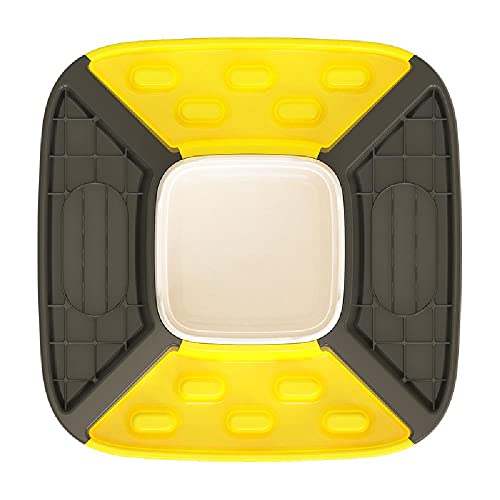 YANLAN Dispensador de golosinas para Cachorros Rompecabezas Alimentador Lento Juguete para Perros, Alimentador de Juegos de Entrenamiento para Perros con Antideslizante,Yellow