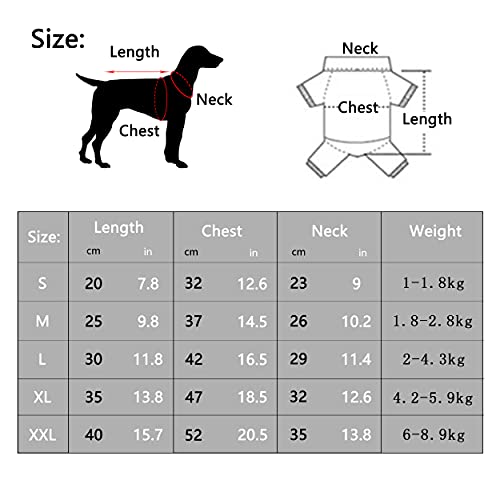 YAODHAOD Camiseta de algodón a rayas para perro, ropa de mascota para cachorro, camiseta transpirable elástica para perros pequeños y medianos (2 unidades) XL, Hellgrün + gris