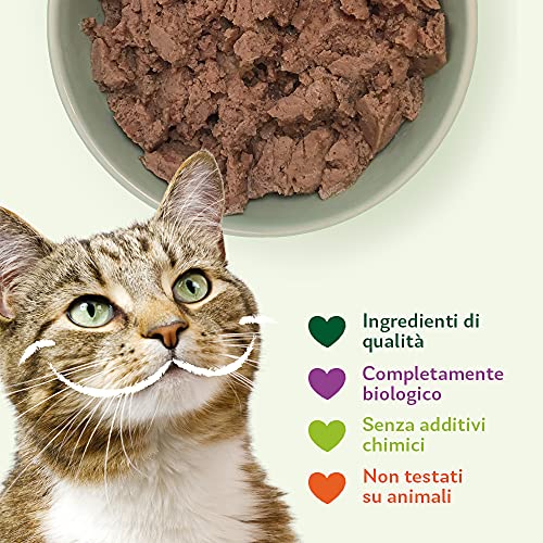 Yarrah Alimento Seco Biológico para Gatos Multipack Paté - 8 x 100gr - Pollo y Pavo - sin Cereales