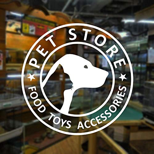 YBHNB Pegatina De Salón De Peluquería para Mascotas, Amantes De La Tienda De Mascotas, Perro, Gato, Clínica Veterinaria, Pegatinas para Ventana, Decoración De Puerta, 2080