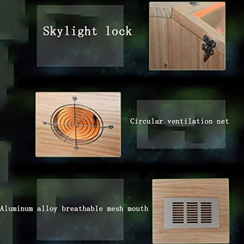 YCDJCS Caja de Madera Caja de Vivarium Crianza Ver Lagarto Tortuga Serpiente Jaula Hábitat Transporte Pet Shop Caja del Gato del Perro casa del Animal doméstico (Color : Brown, Size : 80 * 40 * 40cm)