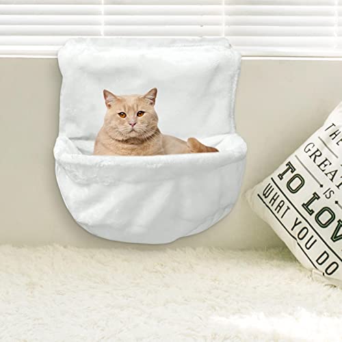 Yeahb Hamaca para Gatos con Radiador Alféizar De Ventana Plegable Cama para Gatos Ahorro De Espacio Radiadores Hamaca Felpa Marco De Hierro Sofá para Gatos para Colgar En El Calentador