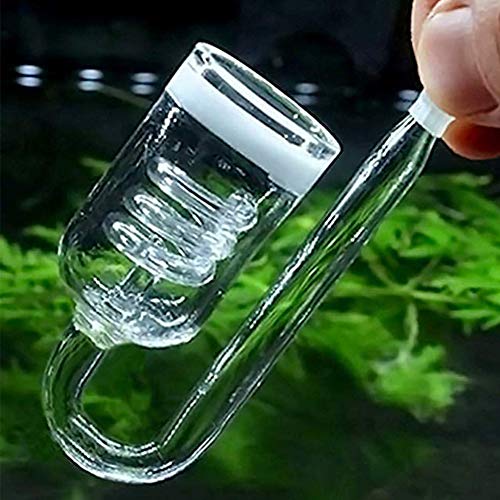 Yeemeen Difusor de CO2, Tubo Acuario CO2 difusor, 60~300L Plantas del Tanque atomizador solenoide Regulador Musgo, CO2 atomizador Espiral de Cristal, Forma de U, Ventosa para Tubos